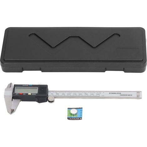 Pied à coulisse numérique électronique 0‑150mm, outil de mesure en acier inoxydable avec écran LCD, haute précision pouce/métrique (1/5)