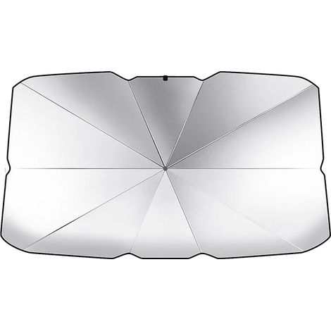 Parasol para parabrisas, protección UV, diseño duradero y plegable, BLANCO (1/2)