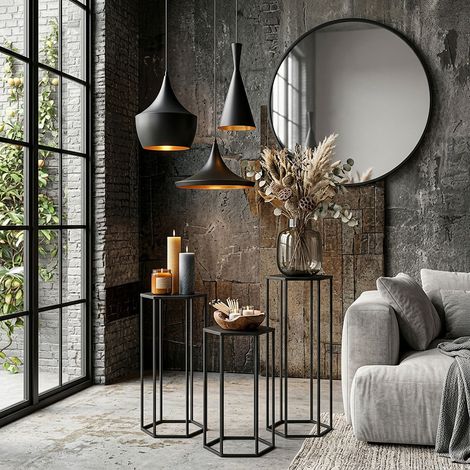 Sellette - HOME DECO FACTORY - Gigogne - Métal - Noir