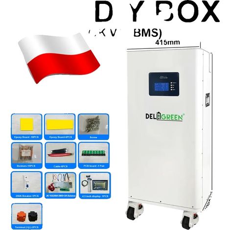 Boîte de stockage de batterie DIY, design empilable, BMS intelligent, Avec JK V19 BMS (1/2)