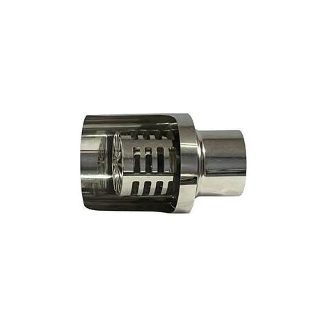 C TERMINALE INOX ORIZZONTALE D 10 CM