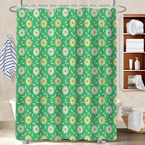 Voile de douche fluide en polyester 180x180 infroissable bâche polyester douche pour un éveil en douceur le matin (1/5)