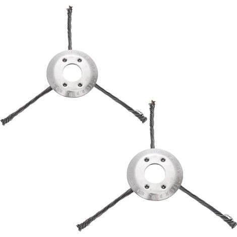Lot de 2 têtes de débroussailleuse en fil d'acier de 230 mm,roue de rechange universelle pour tondeuse à gazon (3 têtes) (1/5)