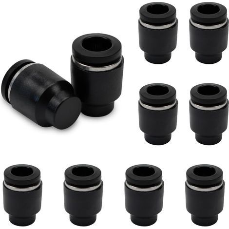 10 pièces 12mm Tuyau OD Raccord pneumatique à emboîtement Capuchon Raccord (PPF12) (1/4)