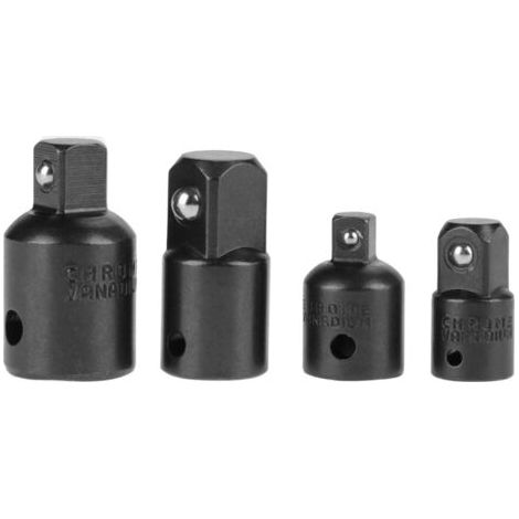 DEESSE SHOP-Pissente 4PCS Chrome Vanadium Steel Socket Adapter Reducers, 1/2 "3/8" 1/4 "L'adaptateur ¨¤ cl¨ avec D¨tente ¨¤ Balle ¨¤ Ressort pour une Connexion ¨¤ Douille S¨curis¨e (BLACK) (1/5)
