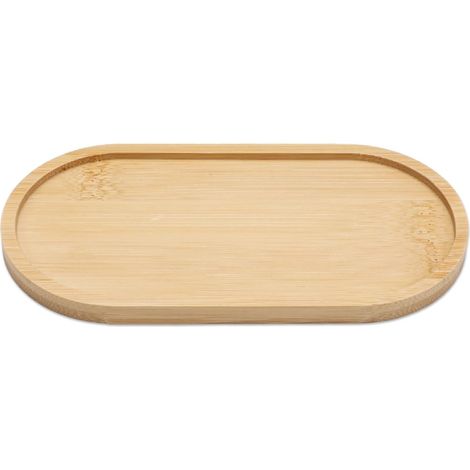 Sollbry Plateau de salle de bain en bambou - 16.7 × 8.0 - Coiffeuse en bois - Distributeur de savon - Bougies, cosmétiques (1/5)