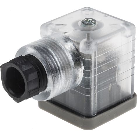 Connecteur de solénoïde, Femelle, 2P+E, Vis 10A, 230 V c.a., PG9 (1/2)