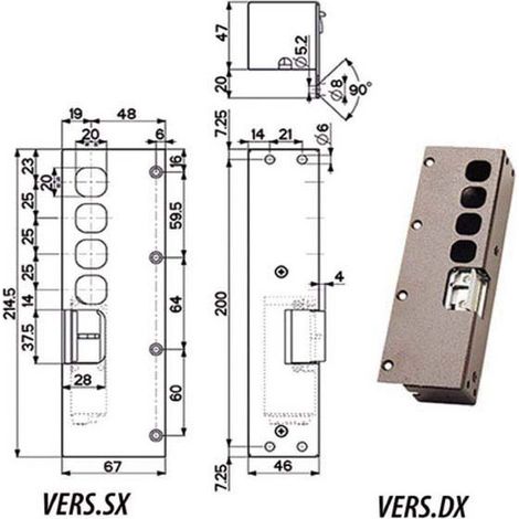 Mottura Ferrogliera Elettrica Alta SX 94081 con Contropiastra Incontro Elettrico Sinistra