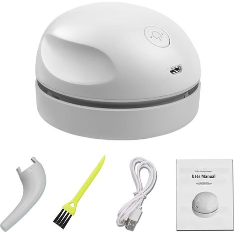 Aspirateur de table rechargeable par USB avec brosse de nettoyage intégrée, design détachable et mini aspirateur de table portable, idéal pour nettoy (1/4)