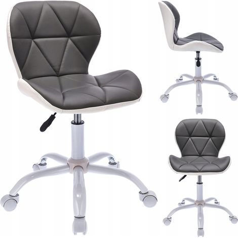 Sedia ENDO, ecopelle, grigio e bianco (nuovo codice)