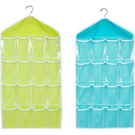 2 Ensembles Colonne De Rangement Suspendue En Tissu, Multilayer Sac De Rangement Suspendus Transparent Multifonctions Rangement  Suspendre 16 Poch (1/5)