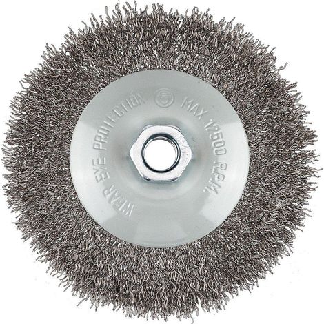 Spazzola metallica circolare graphite 125 mm filo acciaio