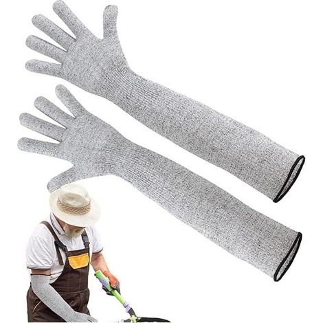 Gants de jardinage, manchons anti-coupures, gants longs anti-coupures, gants de protection pour les bras et les poignets, protection longue pour les bras pour le jardinage et les réparations do (1/5)