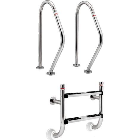 Escalera partida 2 componentes 2 peldaños acero inoxidable AISI 316 QP 520144CF (1/2)
