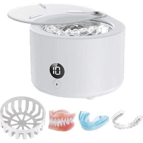 Nettoyeur à Ultrasons UV 150ml - Pour Appareils Dentaires, Protège-Dents & Bijoux - 4 Modes