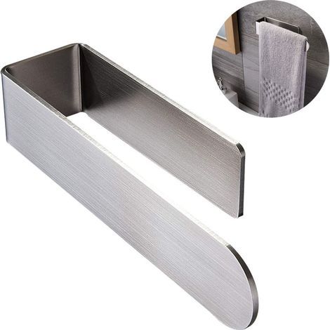 Porte-serviettes sans Perçage Handtuchstange Autocollant Anneau porte-serviettes pour la salle de Bains de Cuisine, acier Inoxydable Brossé (1/5)