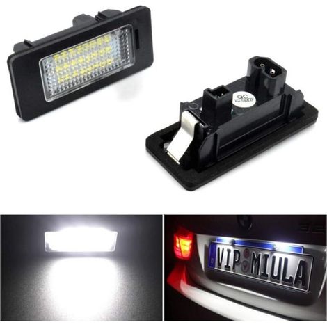 2x License Plate Lights for BMW 1 3 5 X Series Error Free 2W 24 LED White Rear License Plate Light Direct Replacement X5 X6 M3 E39 (1/5)