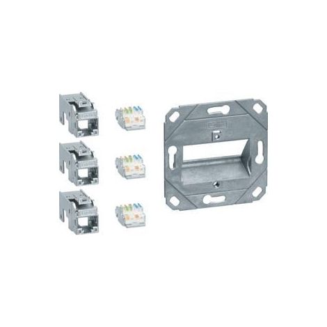 Tehalit HAGER Modulo di Collegamento UAE 3-Fach 3 Porte RJ45 CAT.6A