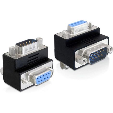 Adaptateur Sub-D 9 broches coudé à 90°