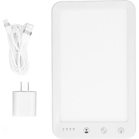 Lampe de luminothérapie LED 10000lm, 5 niveaux de luminosité, interrupteur physique, lumière solaire, prise US 110V-240V (1/5)