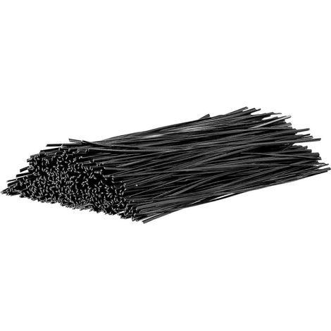 500 attaches de câbles torsadées, enrouleurs de câbles, antirouille (15 cm, noir)-Black (1/4)