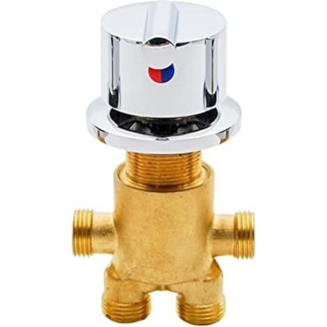 Robinet Baignoire Mélangeur De Bain Robinets De Douche Salle De Bains Robinet Eau Chaude Froide En Laiton Massif Mitigeur Robinet Trou Feuille Poignée Mélangeur (1/5)