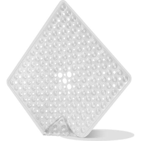Tapis de douche antidérapant 53x53cm tapis de douche carrés sans BPA - tapis antidérapant pour la douche avec trous de drainage pour la résistance au (1/4)