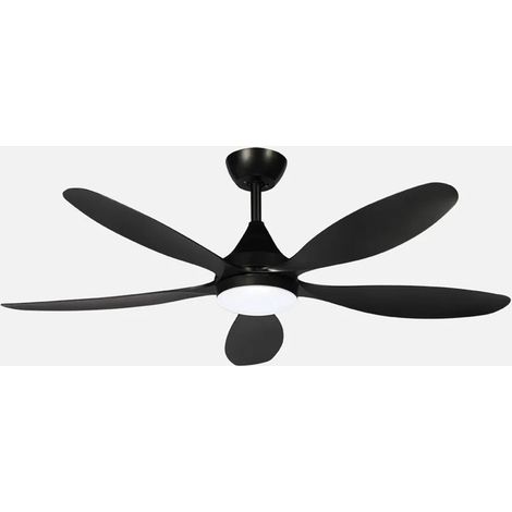 Ventilador Dc Tobarra 18w Negro 5aspas 6vel.132d 2250lm 3000-4500-6500k Remoto+memoria+temporizador
