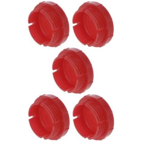 5x Bouchon anti-poussière filetage mâle type métrique en plastique rouge Embout Raccord Capuchon Protection Tuyau Hydraulique Tube, diamètre filetage 20mm pas de vis 1,50mm