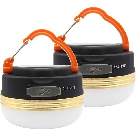 Pack Camping Light Lantern, LED USB Rechargeable Lamp Waterproof 3 Modes Power Bank Tent Lights for Outdoor Camping Hiking Emergency (1/5)