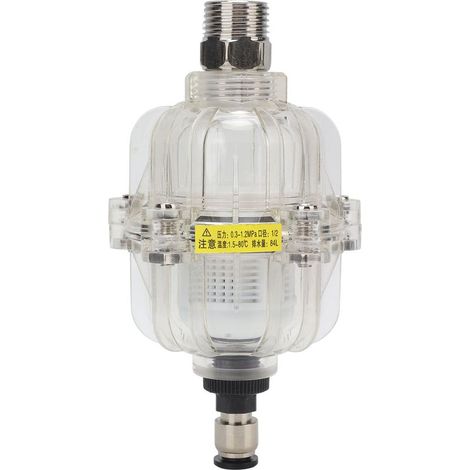 Filtre de compresseur d'air Transparent AD400, séparateur d'eau et d'huile de 1/2 pouces, vanne de vidange automatique 0.3 à 1,2 MPa (1/5)