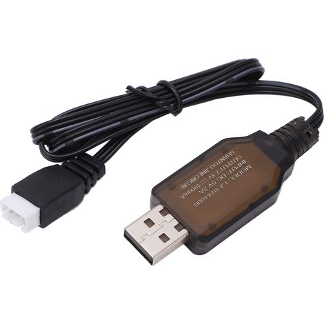 Chargeur USB pour Batterie Lipo 7.4V 1000mA - Câble de Charge pour Voiture Télécommandée 1/16 RC (1/5)
