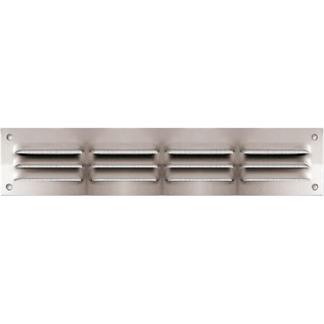 Griglia di ventilazione autogyre alluminio con zanzariera 50x240 mm