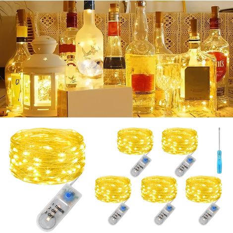 6 Packs 3m 30 LED Battery Operated Copper Wire String Lights (1/5)