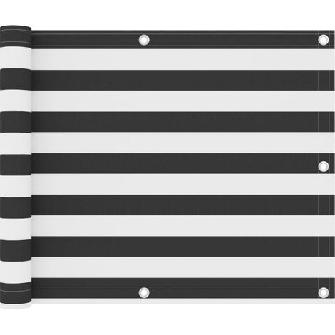 Brise vue pour balcon - Brise vent Écran de jardin Anthracite et blanc 75x600 cm Tissu Oxford BV844590 - BonneVie (1/4)