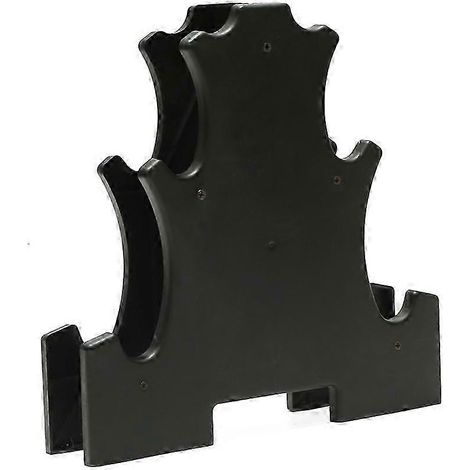 Support de rangement pour haltères 3 niveaux, montage facile, organiseur compact en PP, accessoire de musculation pour équipement de fitness à domicile. (1/5)