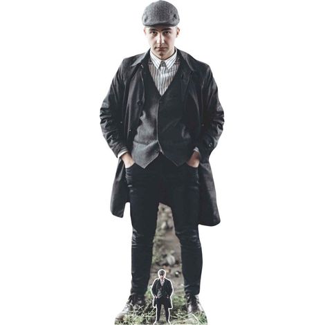 Figurine en carton de Peaky blinder homme style Gangster hauteur 182 cm