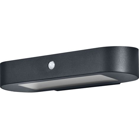 OSRAM Applique solaire ENDURA Style Oval, lumière blanc froid 4000K, capteur intégré, utilisable sans alimentation, longue autonomie : 30 fois 60 secondes en mode PIR, protection IP44, noir (1/4)