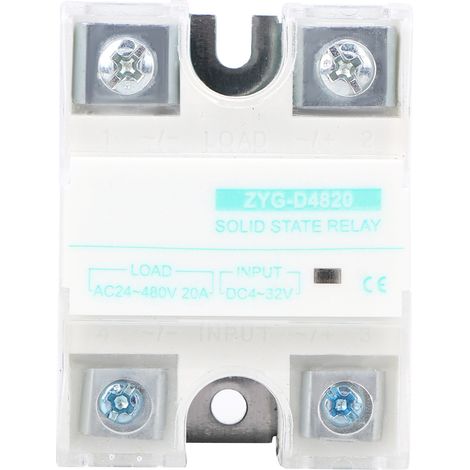 Relais Statique Monophasé DC-AC 20A 4-32V Avec Indication LED Pour Contrôle Industriel - 1 Pièce (1/5)