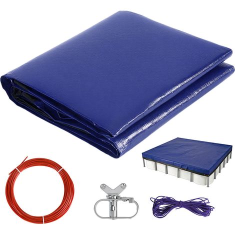 Wolketon Poolabdeckung rechteckig 210x304cm für 200x300cm Pool, wasserdichte Schutzplane