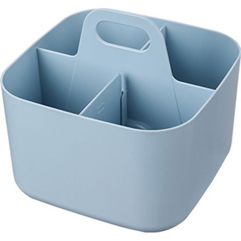 Panier de rangement multifonctionnel - Panier en plastique empilable avec poignée, idéal pour ranger les cosmétiques et les effets (1/5)