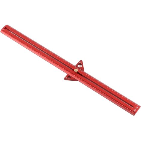 Règle à rainure en T pour menuiserie, multifonction en alliage d'aluminium, portable, mesure d'angle et de longueur, 60cm/23,6 pouces (1/5)