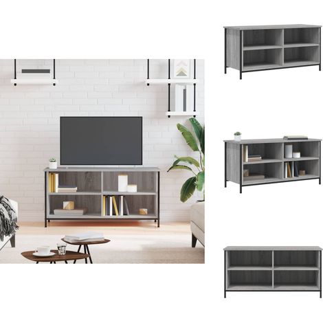 Meuble TV Sonoma gris 100x40x50 cm Bois d'ingénierie - Meubles Tv - Meuble Tv - Support Tv - Unité Tv - Meuble Design (1/5)