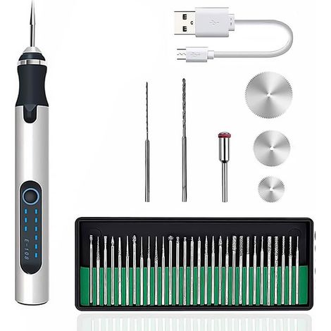 Mini-USB-Gravierstift, elektrische Schleif- und Poliermaschine für Glas, Holz, Metall, Stein, Kunststoff, Nägel und Schmuck