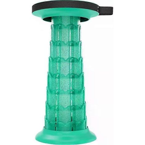 Tabouret télescopique pliable portable - Hauteur 52 cm, vert (1/2)