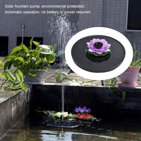 Pompa solare galleggiante Bardusch da 1,4 W – 6 ugelli – Fontana da esterno – Laghetto/Bagno per uccelli/Giardino (1/4)