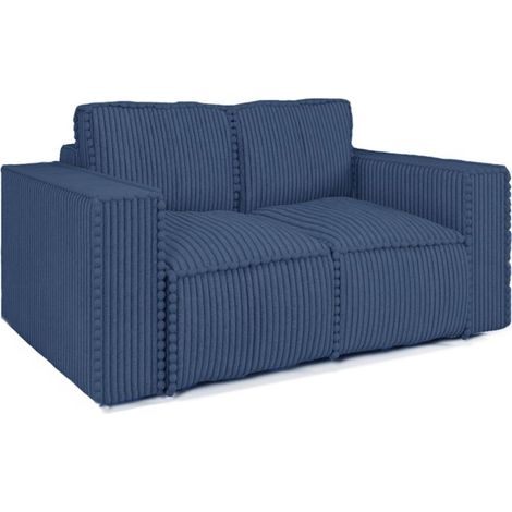 Sofa Designersofa 2-Sitzer VAJANA Stoff Tilia Dunkelblau (1/3)