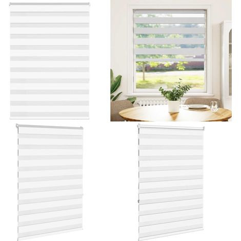 vidaXL Store zèbre blanc 110x150 cm largeur du tissu 105,9cm polyester (1/5)