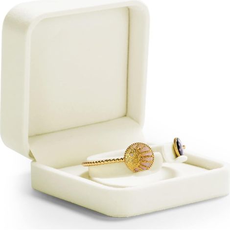 Confezione regalo per braccialetti in velluto bianco, ideale per San Valentino, compleanni e Natale.