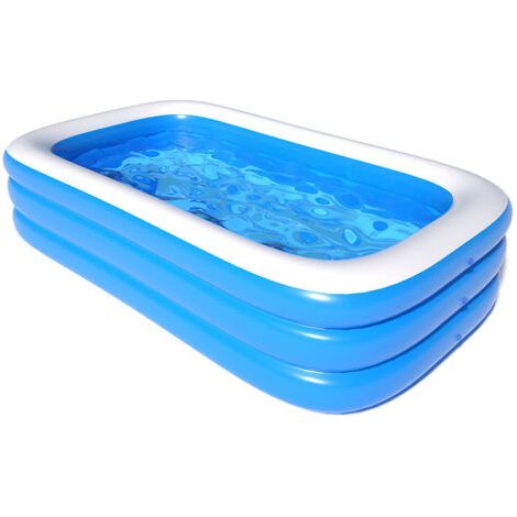 royaluxe -Piscines Gonflables, Piscines Gonflables, Piscine Familiale pour Jardin, FêTe Aquatique D'éTé, ExtéRieur, Jardin, Nager Adultes - 305cm x 182cm x 56cm (1/5)